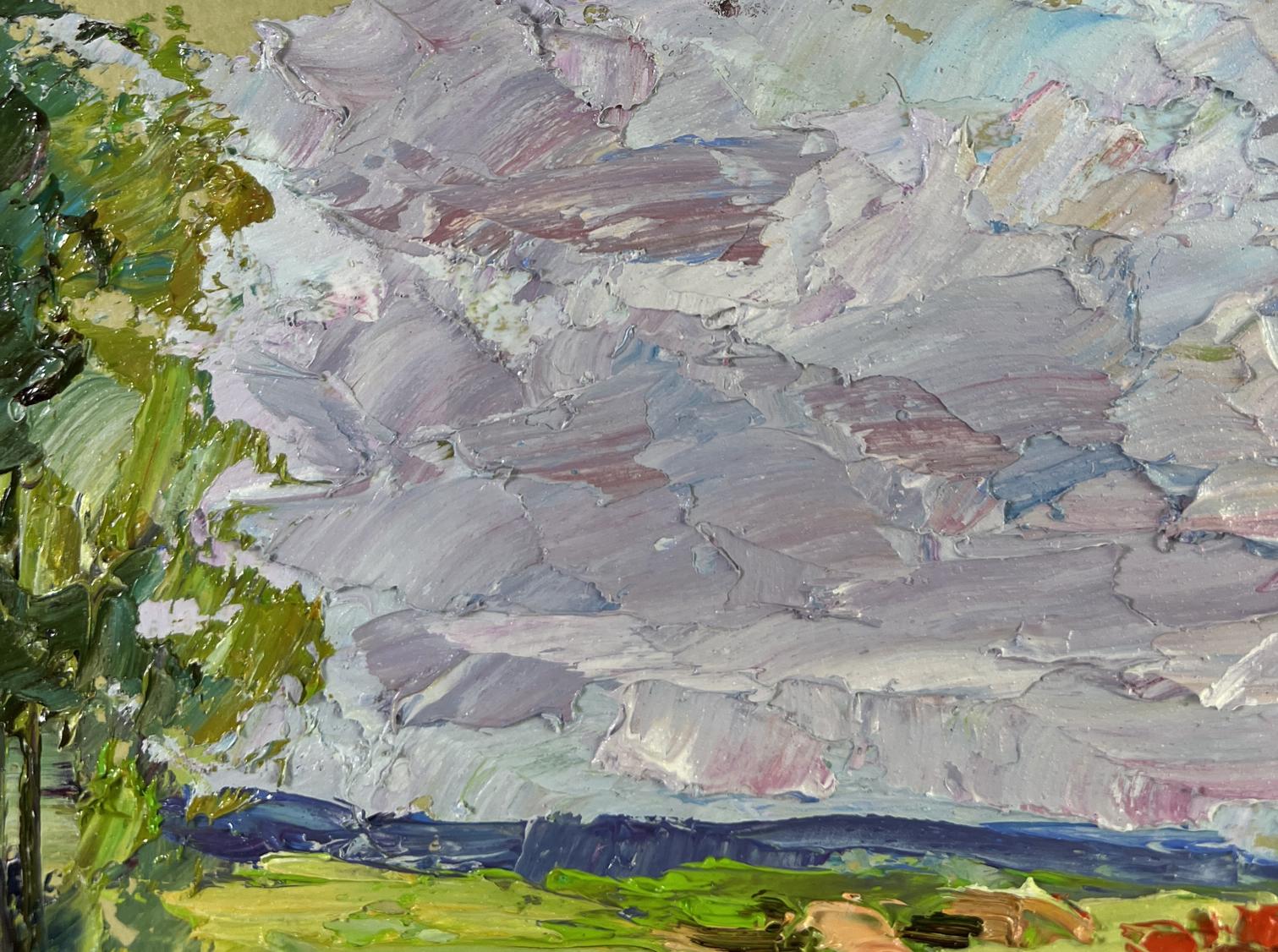Oil painting Summer morning on the pasture by Boris Serdyuk
