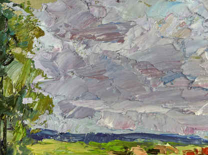Oil painting Summer morning on the pasture by Boris Serdyuk