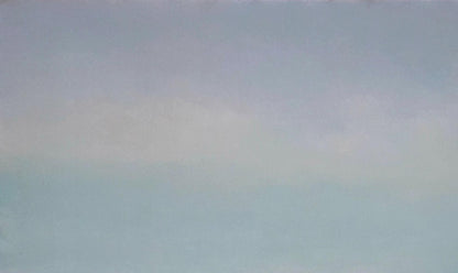 Oil painting Dawn of the river by Vasily Korkishko with gradient sky