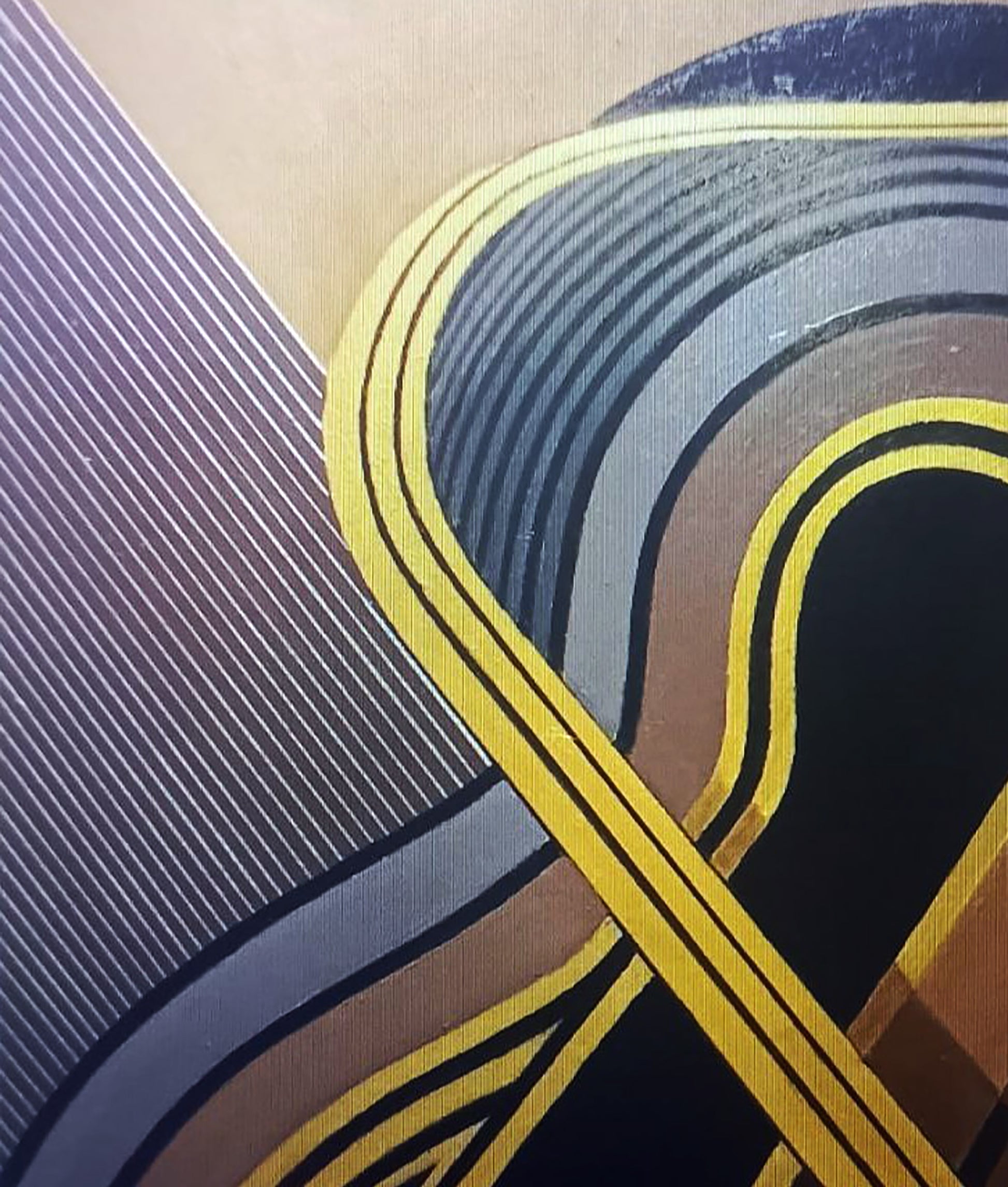 Oil painting Coherence by Alexander Strashevich: bold curved stripes