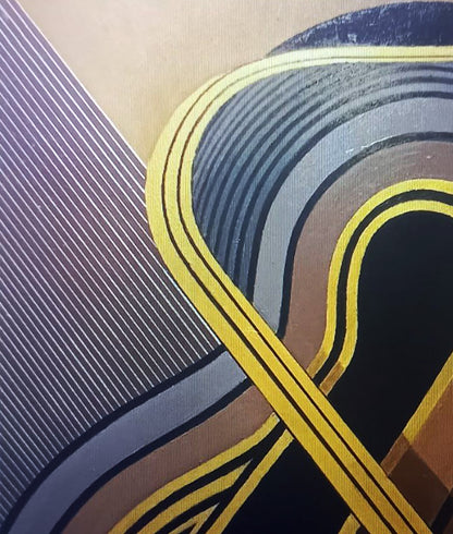 Oil painting Coherence by Alexander Strashevich: bold curved stripes