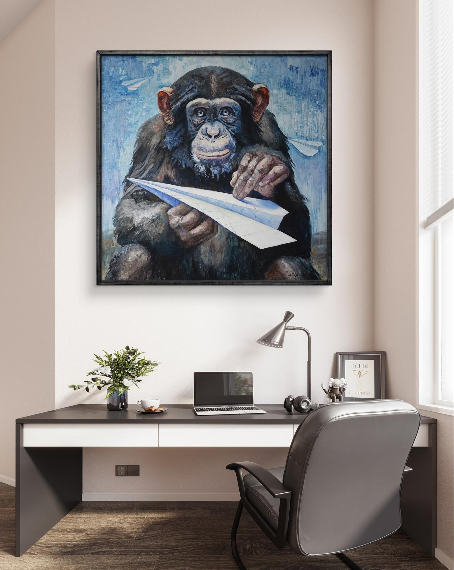 Oil painting Portrait of little monkeys Anatoly Varvarov