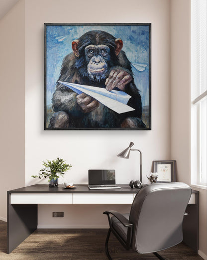 Oil painting Portrait of little monkeys Anatoly Varvarov