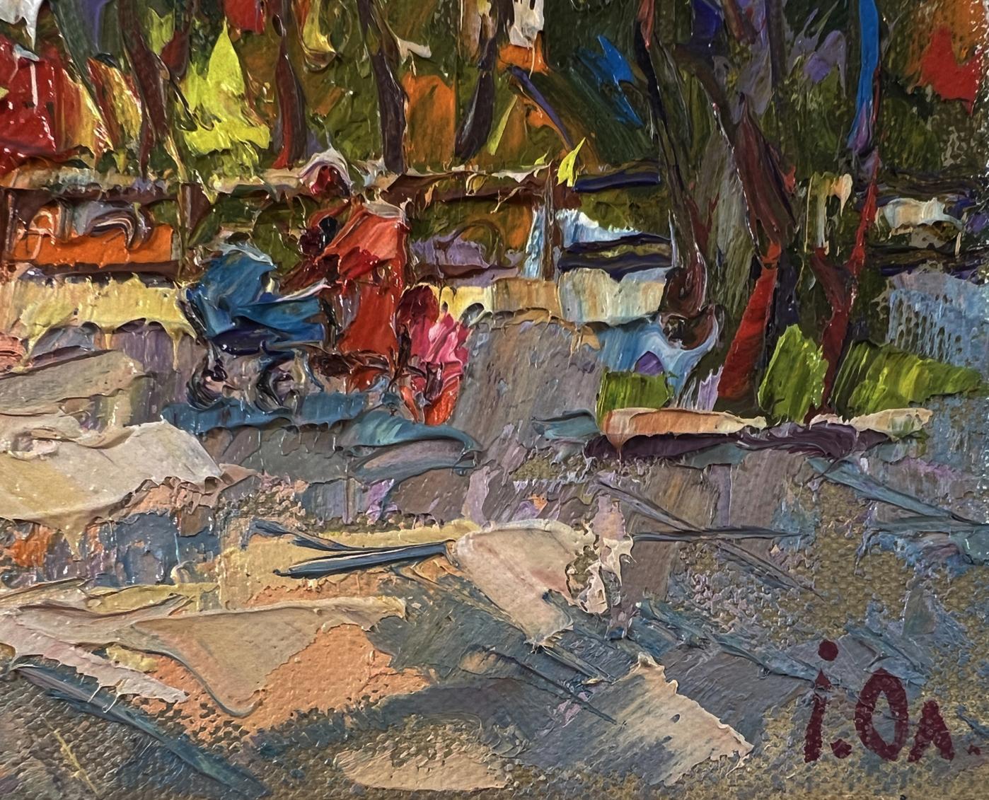 Vibrant impressionist oil painting On a walk in the park by Oleksiy Ivanyuk