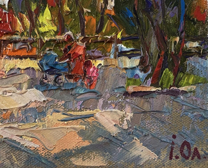 Vibrant impressionist oil painting On a walk in the park by Oleksiy Ivanyuk