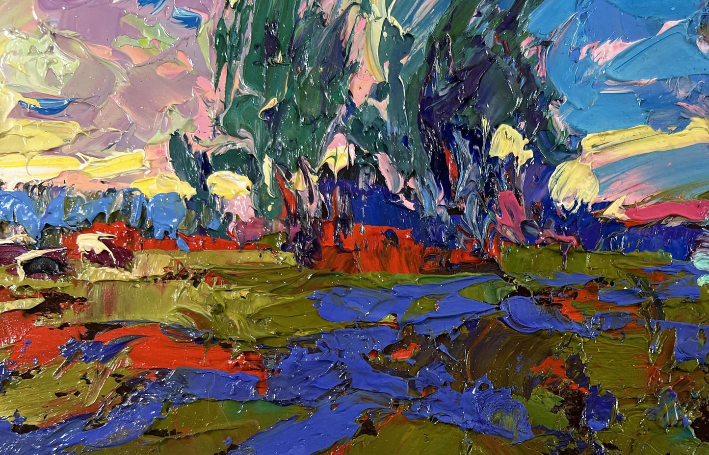 Vibrant impressionist oil painting The Whisper of the Breeze in the Fields by Oleksiy Ivanyuk