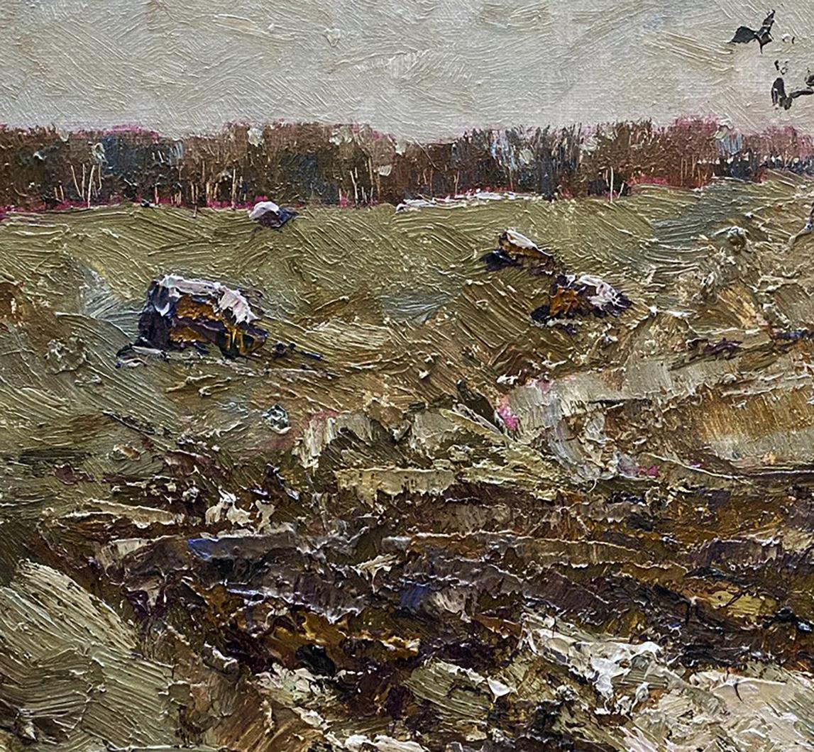 Textured oil painting Deep Autumn by Oleksiy Ivanyuk landscape