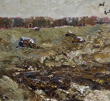 Textured oil painting Deep Autumn by Oleksiy Ivanyuk landscape