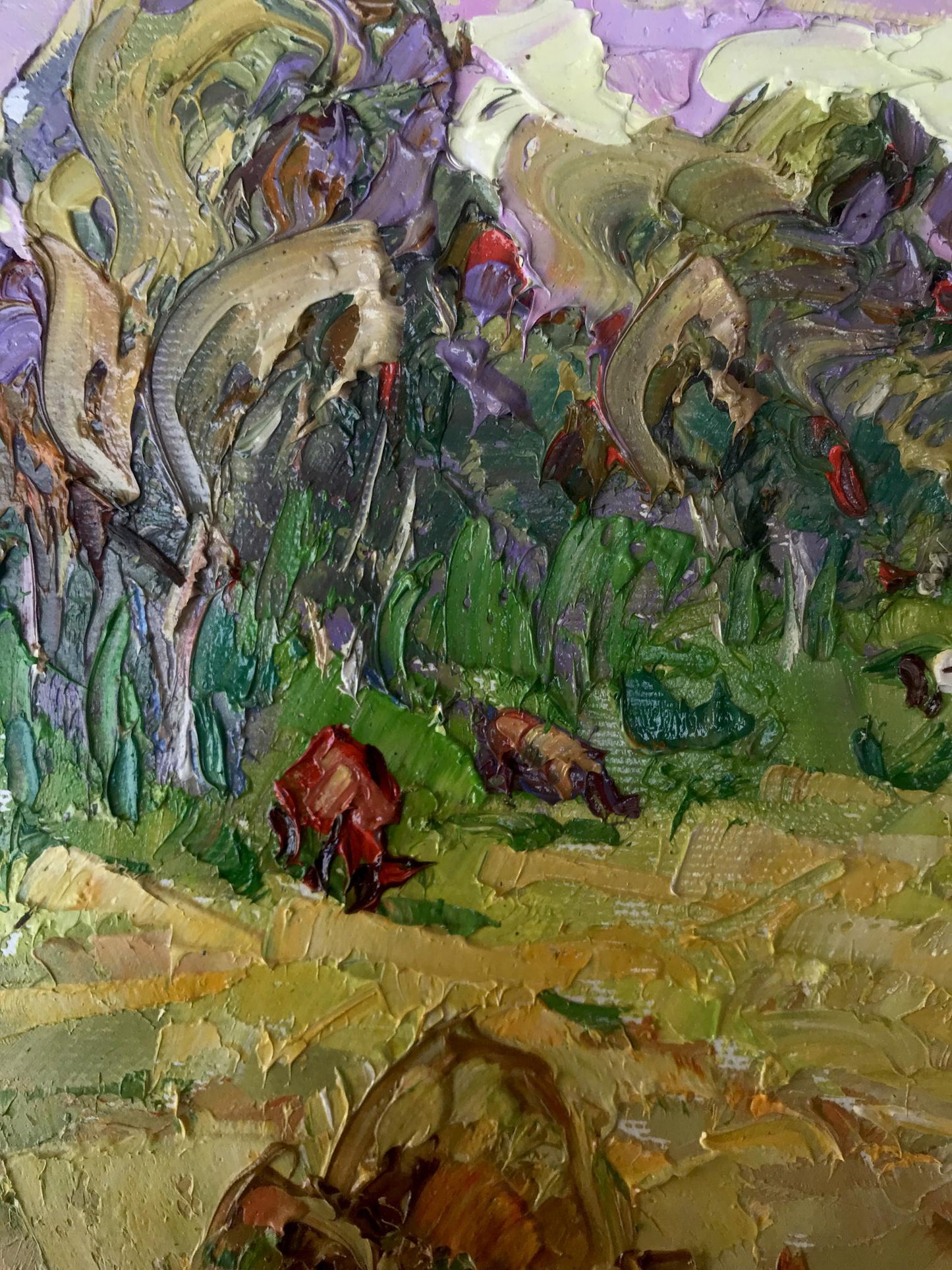 Oil Painting Summer Nature Landscape 