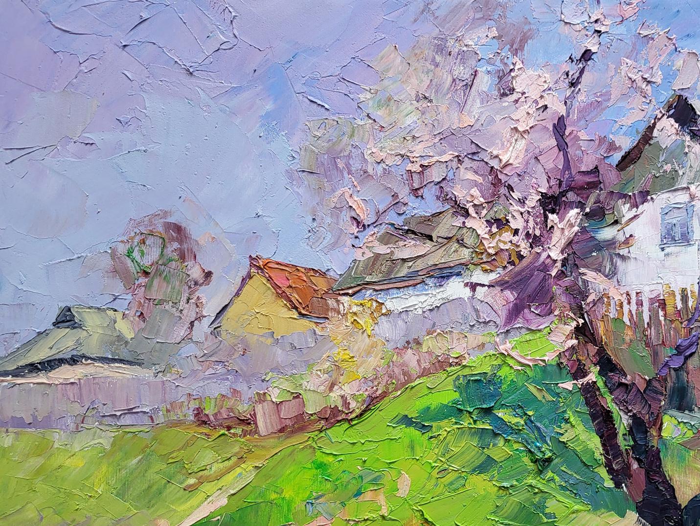 Oil painting The Magic of Spring by Boris Serdyuk: blossoming tree