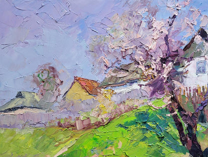 Oil painting The Magic of Spring by Boris Serdyuk: blossoming tree