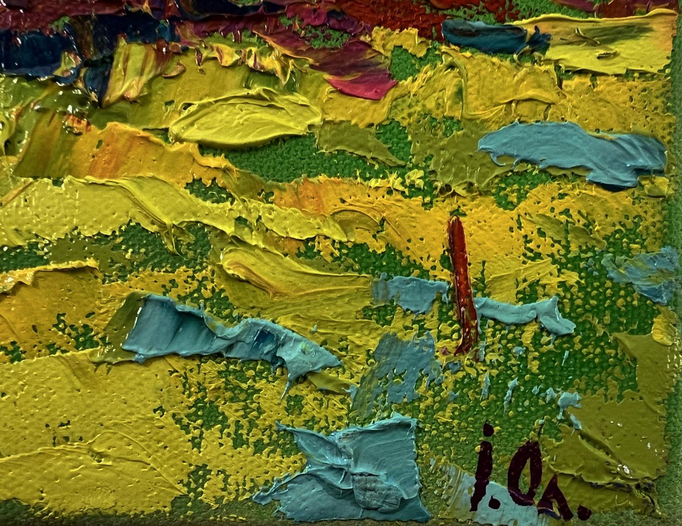 Oil painting Summer fields by Oleksiy Ivanyuk with vibrant textured brushstrokes
