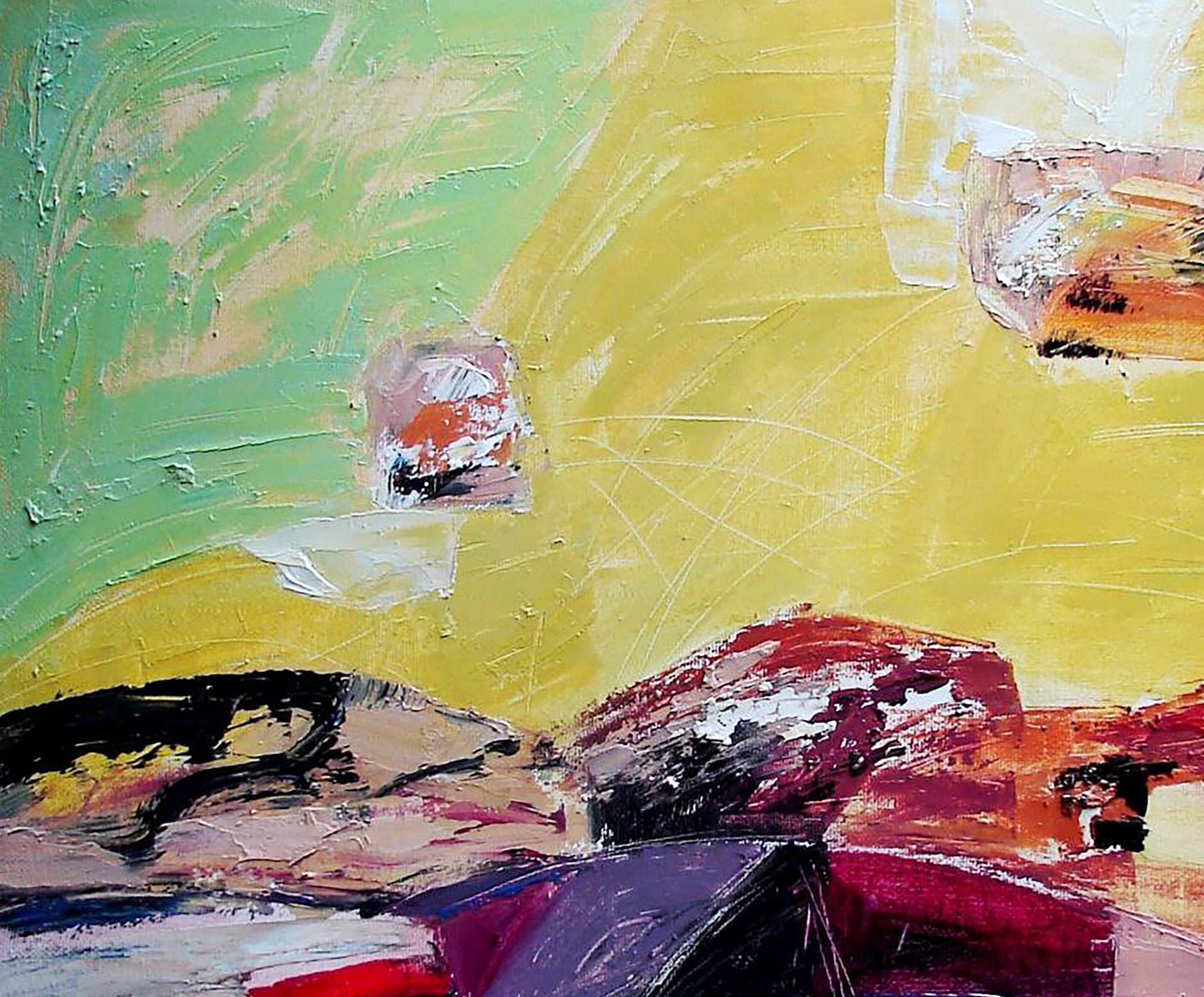 Oil painting Taste of Caraminera by Tatyana Shulyak, abstract expressionist vibrant hues