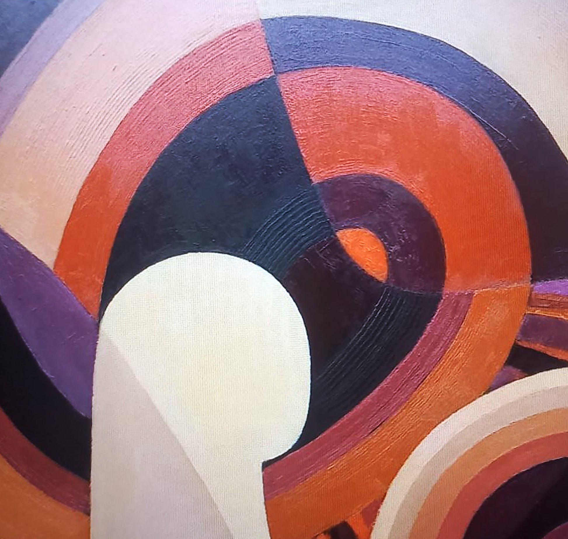 Oil painting Red still life by Alexander Strashevich with bold concentric circles
