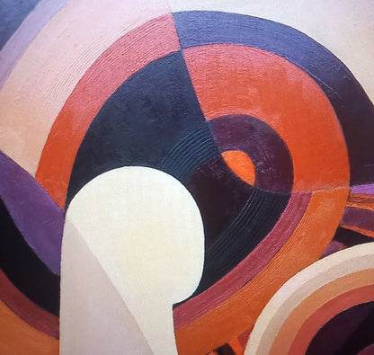 Oil painting Red still life by Alexander Strashevich with bold concentric circles