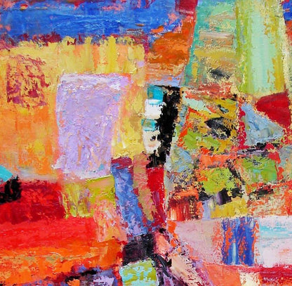 Vibrant Hot August oil painting by Tatyana Shulyak with bold textured strokes