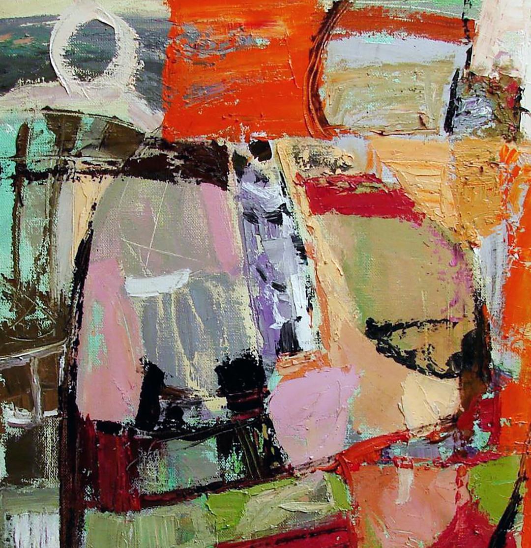 Vibrant Orange Mood oil painting by Tatyana Shulyak with impasto strokes