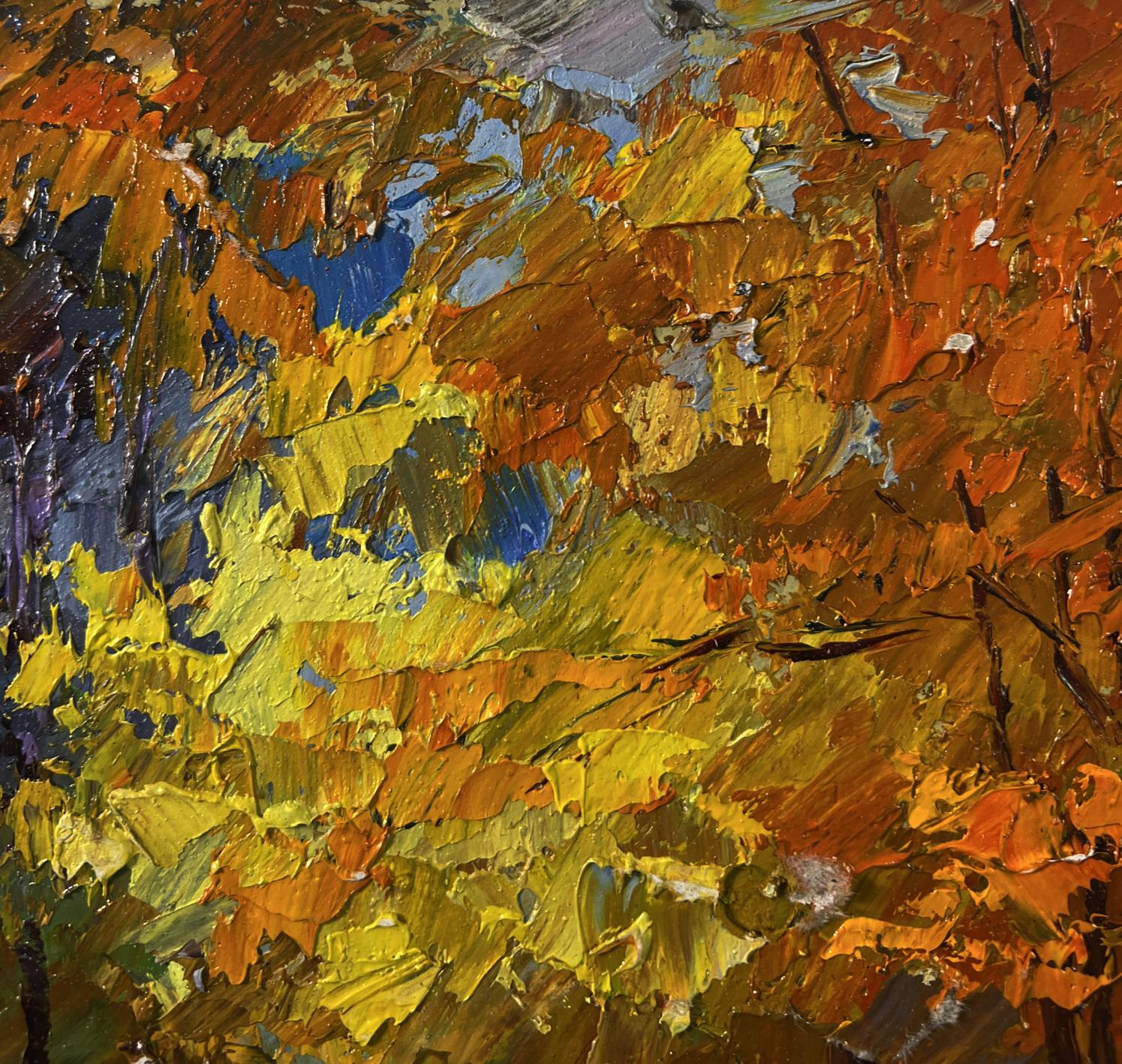 Vibrant Golden Autumn Forest oil painting by Boris Serdyuk