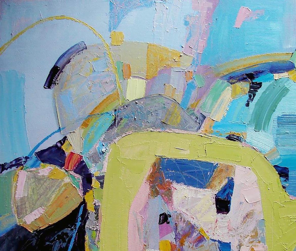 Oil painting Premonition of Spring by Tatyana Shulyak vibrant abstract expressionist art