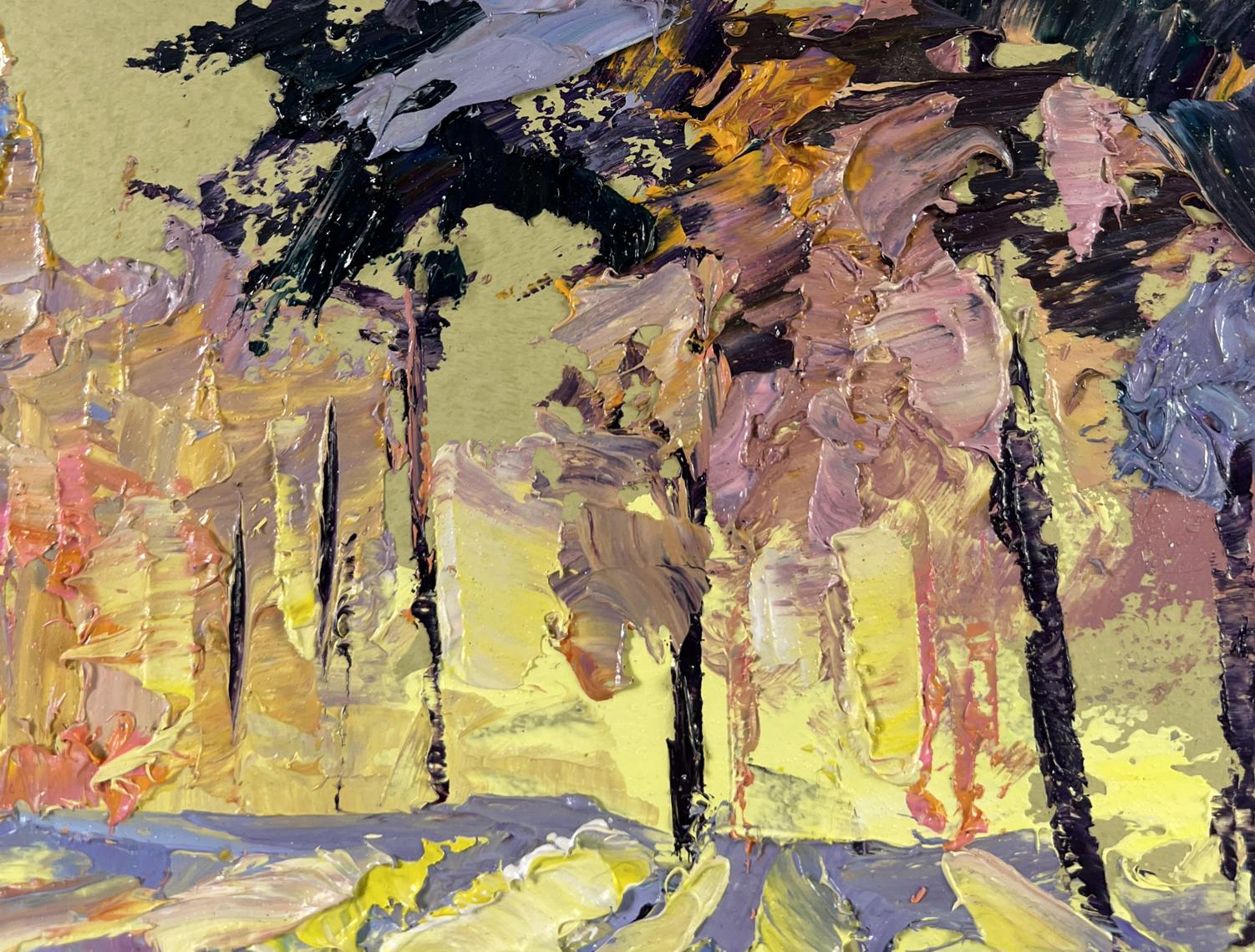 Vibrant oil painting The first rays of the sun in the east by Boris Serdyuk
