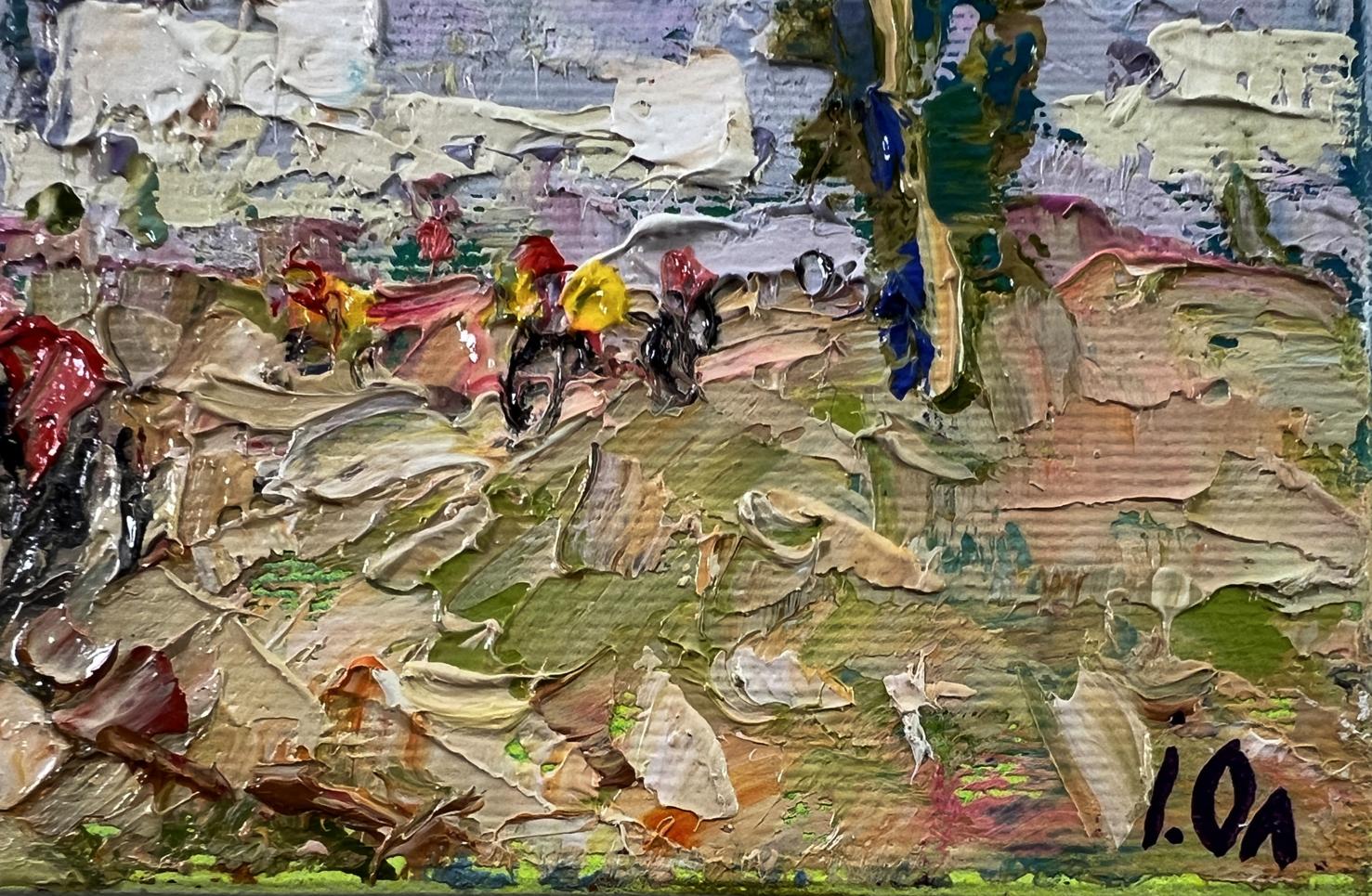Oil painting Heat outside the city by Oleksiy Ivanyuk impasto landscape