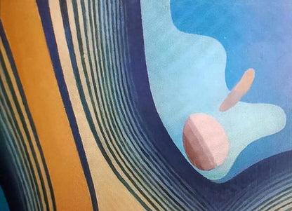 Oil painting Air environment by Alexander Strashevich: bold curved stripes