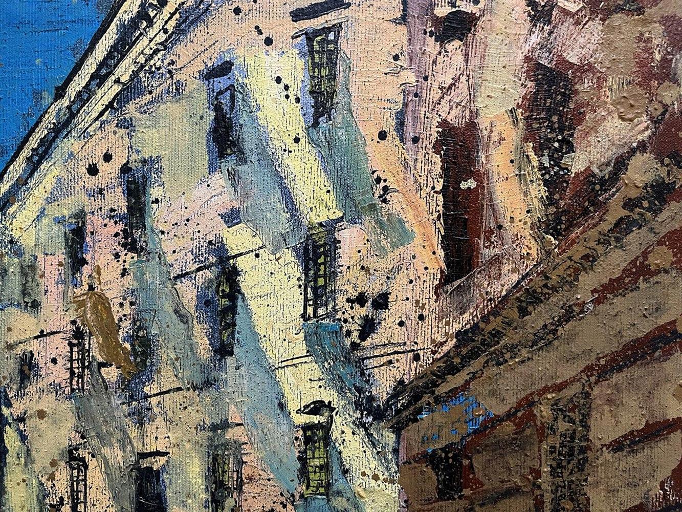 Abstract expressionist oil painting Some street by Serhiy Kovalev