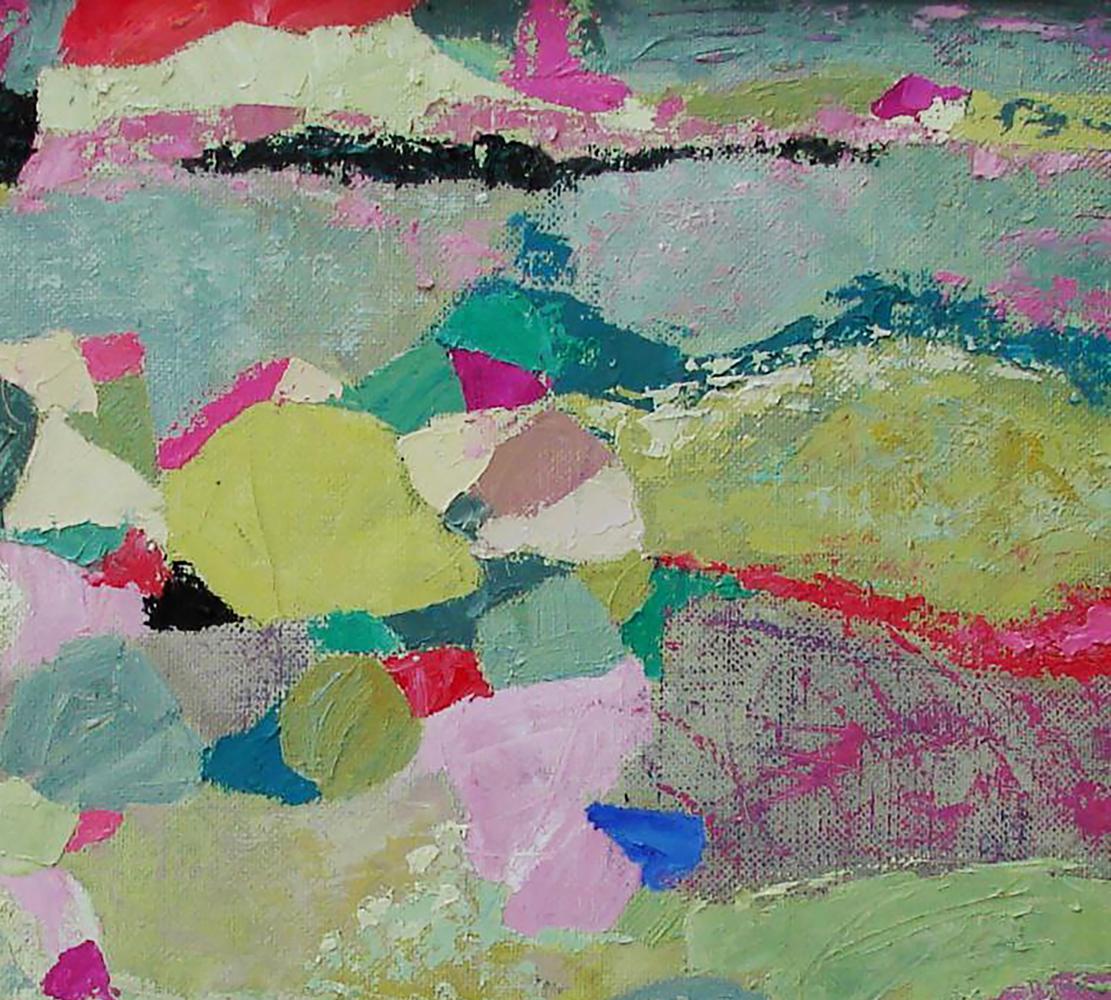 Vibrant Lavender Fields oil painting by Tatyana Shulyak with bold textured strokes