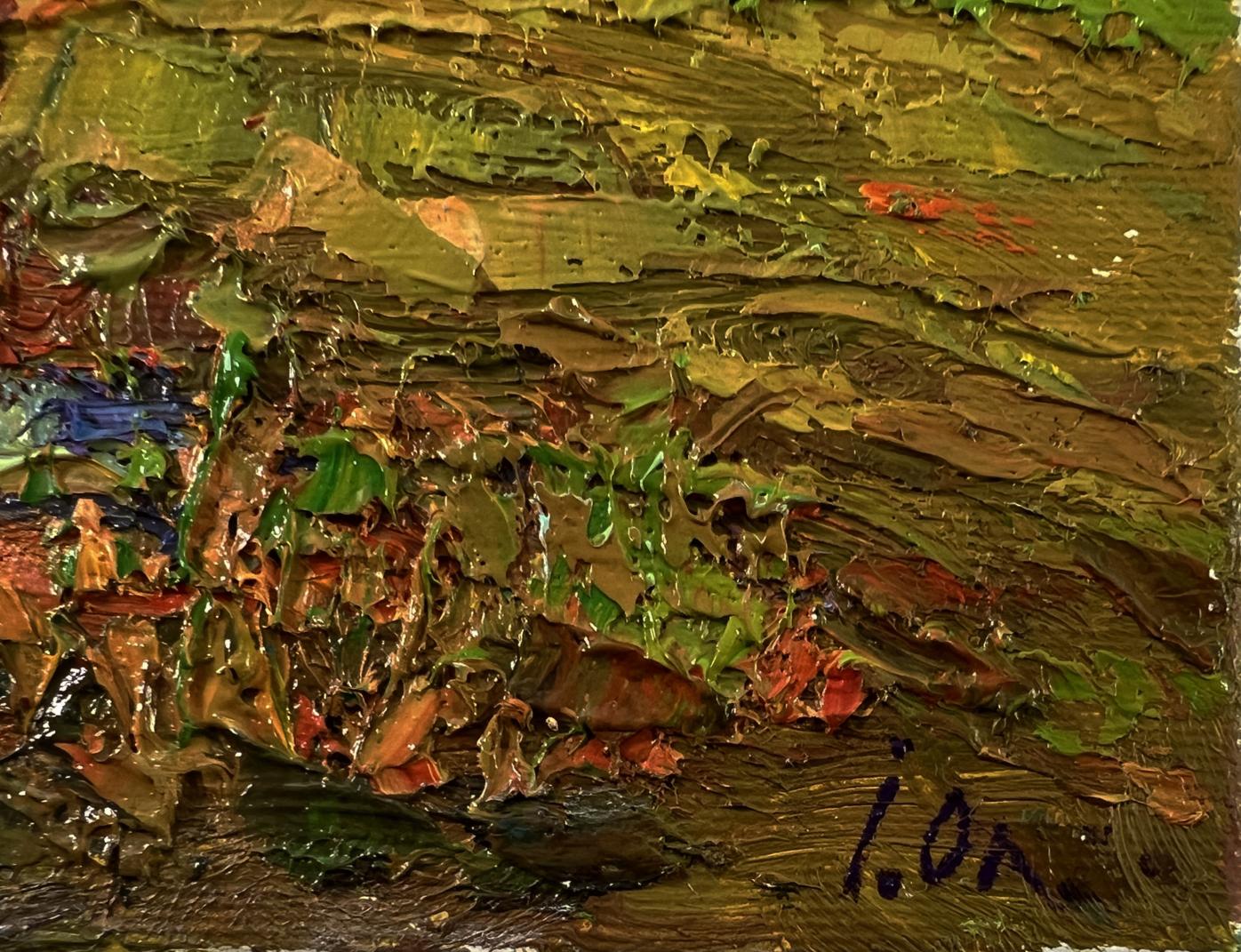 Oil painting Autumn horizon by Oleksiy Ivanyuk with impasto brushstrokes