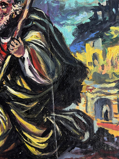 Vibrant oil painting The Messengers and Moses by Alexander Litvinov