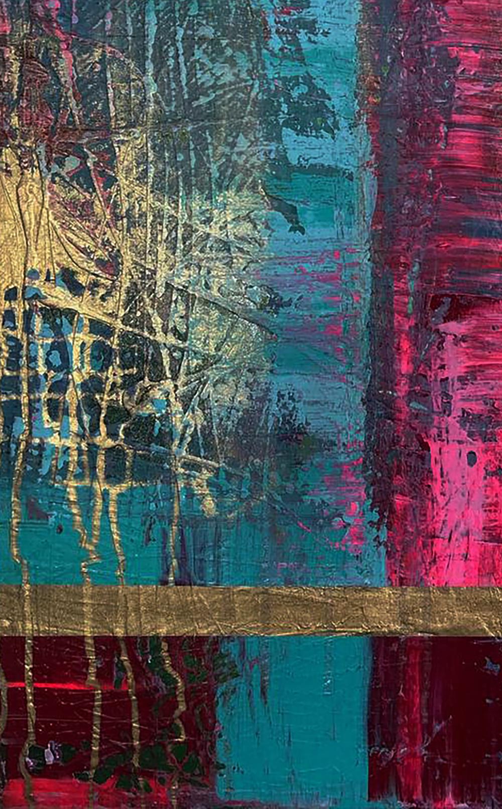 Vibrant acrylic painting Intersection of destinies by Olga Melezhik