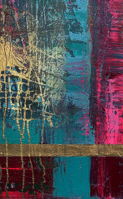Vibrant acrylic painting Intersection of destinies by Olga Melezhik