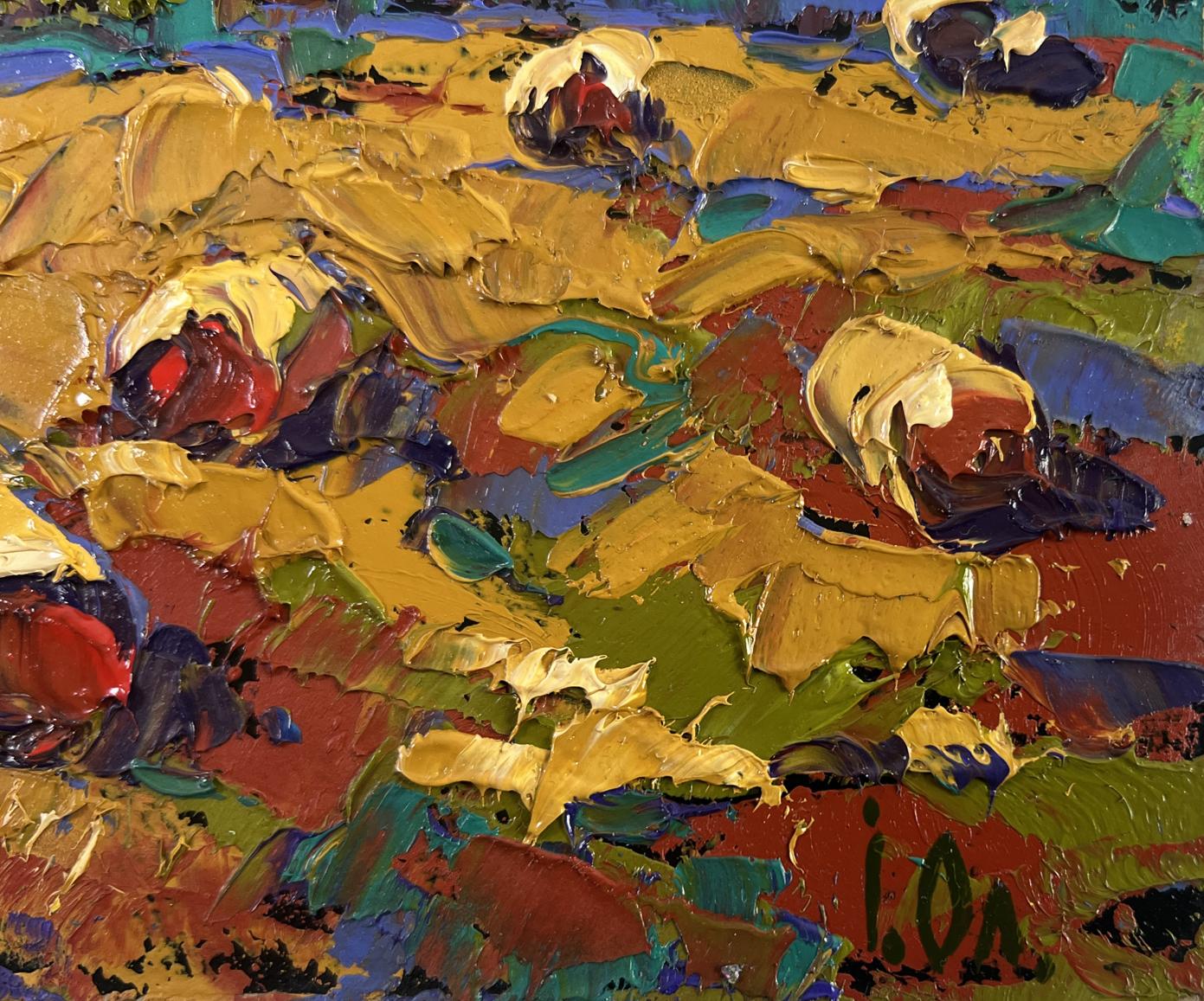 Vibrant impressionist oil painting Wind in the Stubble by Oleksiy Ivanyuk