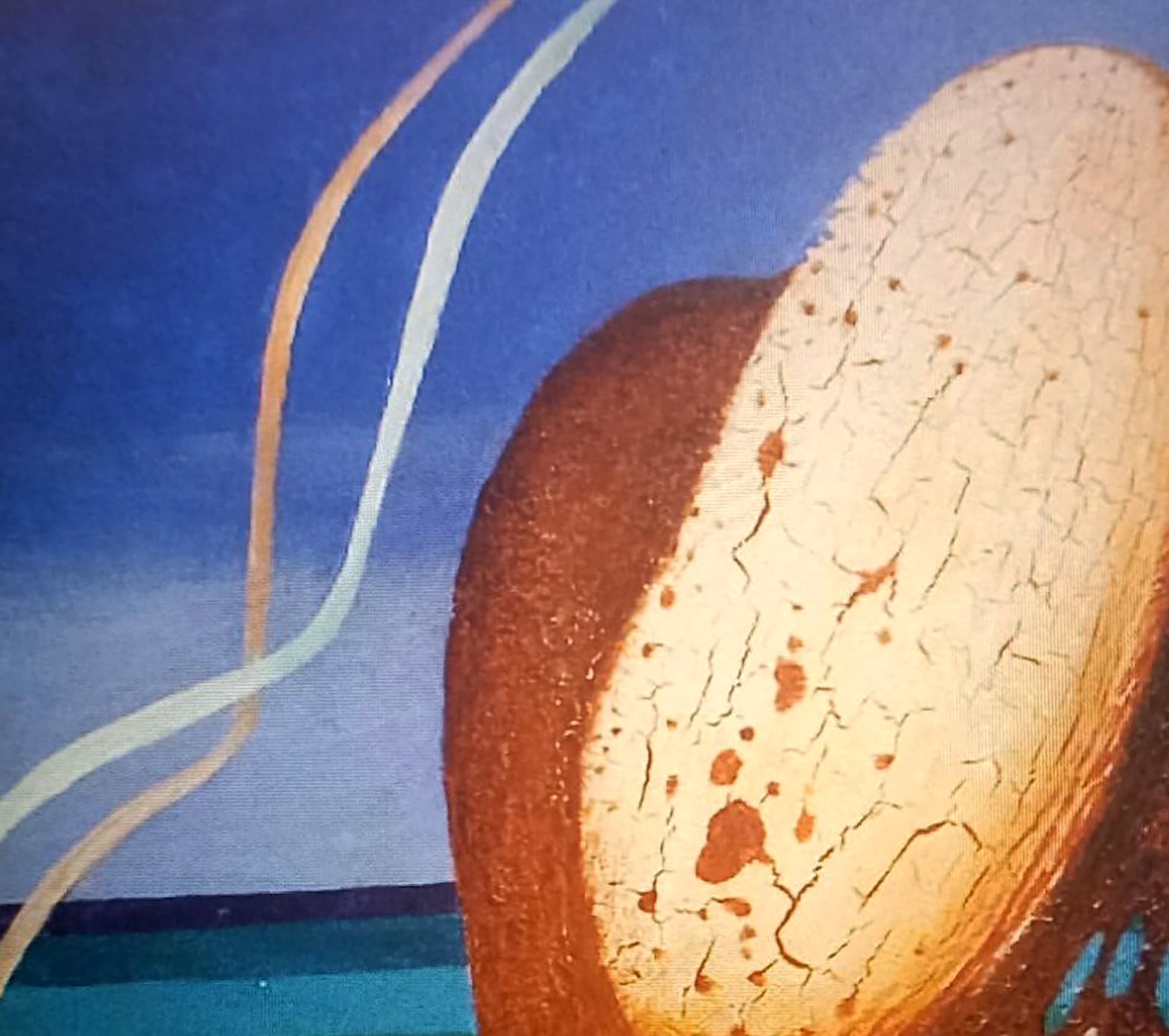 Oil painting Cocoon by Alexander Strashevich: cracked earth-toned potato