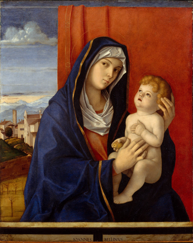 Original 19th century Maria Raevska-Ivanova Virgin Mary oil painting