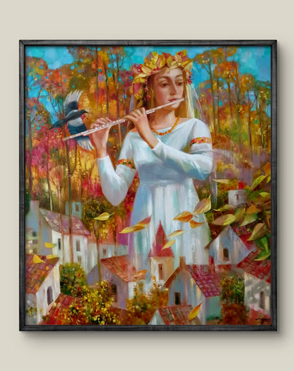Abstract oil painting Melody of Autumn by Anatoly Borisovich Tarabanov