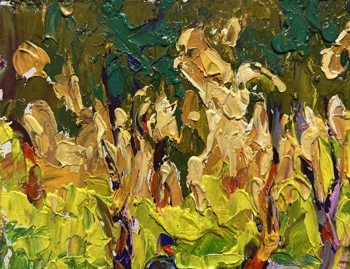 Vibrant oil painting On a walk in the morning in autumn by Oleksiy Ivanyuk