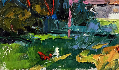 Oil painting Summer coolness by Oksana Ivanyuk vibrant abstract art