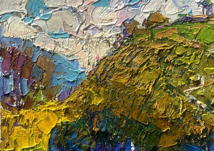 Oil painting The hillfort hides the secrets by Oleksiy Ivanyuk textured vibrant art