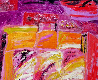 Vibrant abstract oil painting Young wine by Tatyana Shulyak