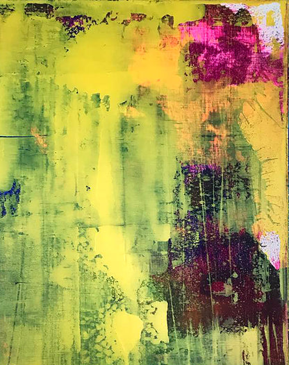 Vibrant Sunny Day acrylic painting by Olga Melezhik with bold colorful strokes