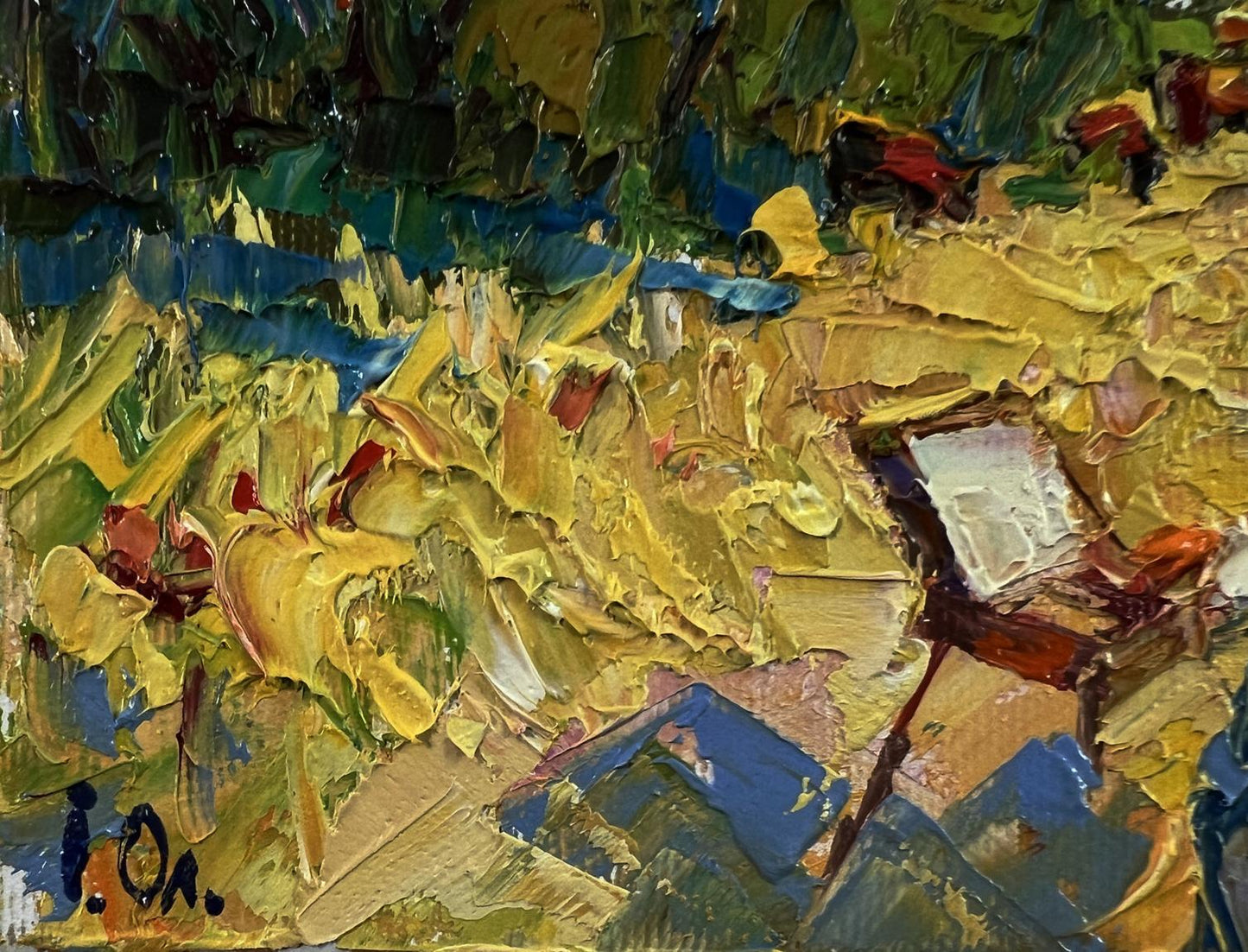 Vibrant impressionist oil painting Man in Nature by Oleksiy Ivanyuk