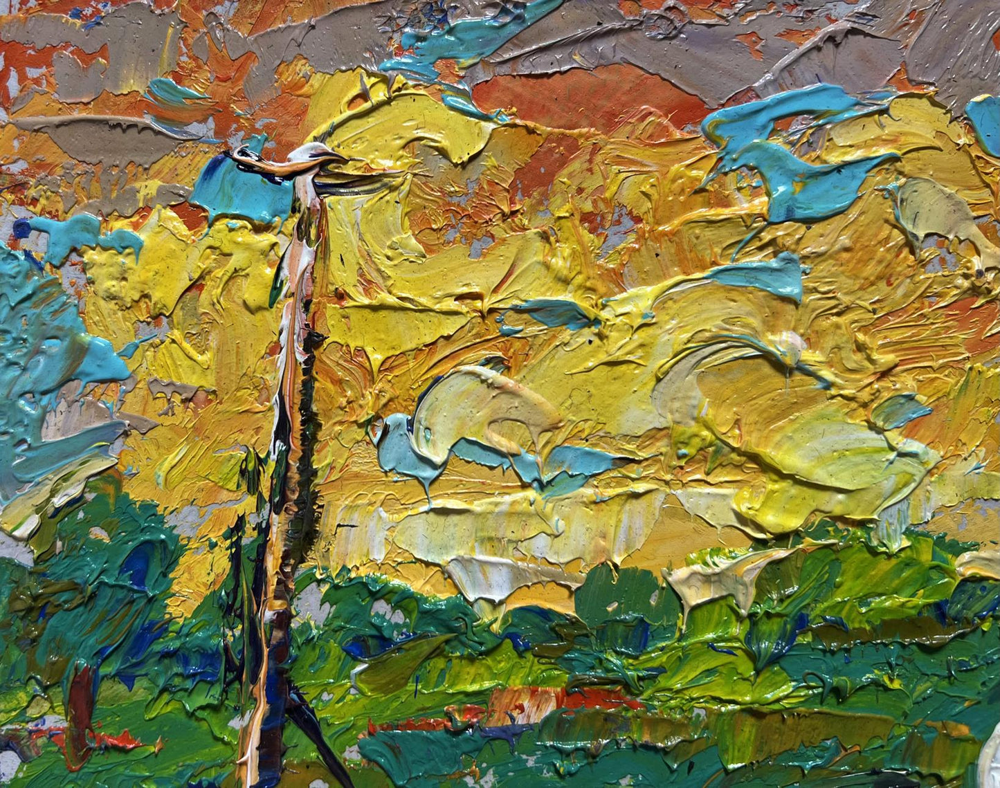 Vibrant oil painting Watch the bright sunset by Oleksiy Ivanyuk