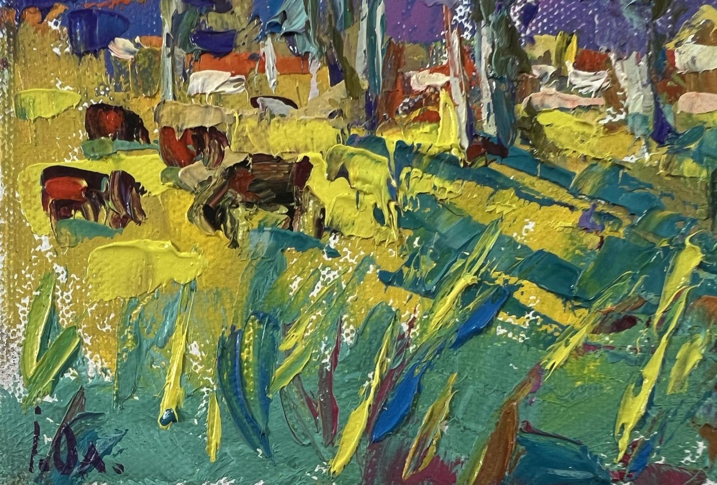 Vibrant Oleksiy Ivanyuk oil painting Country Nights with bold brushstrokes