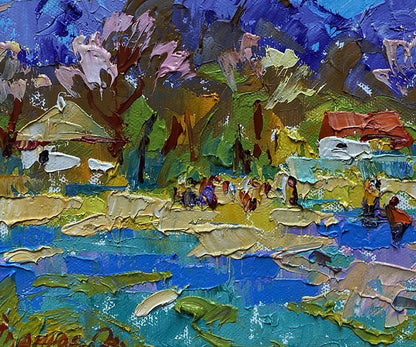 Vibrant Spring in the Village oil painting by Oleksiy Ivanyuk