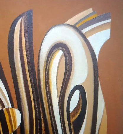 Oil painting Plasticity of Forms by Alexander Strashevich abstract stripes
