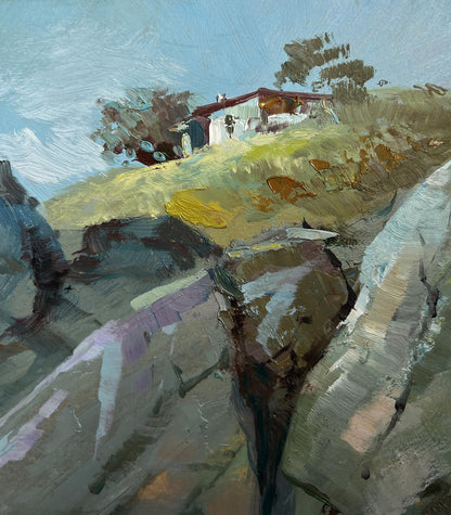 Oil painting Whisper of the sea waves by Yuriy Suprunchuk on hillside