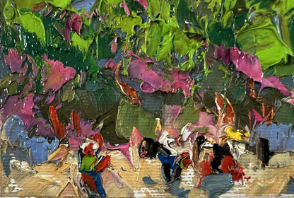 Vibrant impressionist oil painting The dynamic rhythm of the city by Oleksiy Ivanyuk