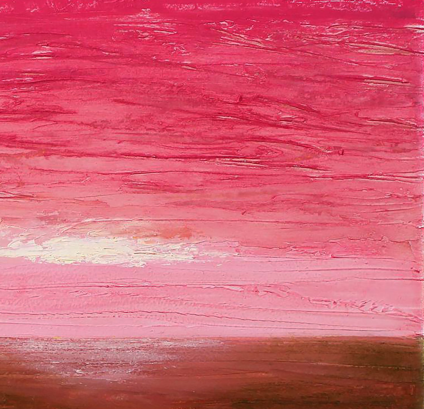 Oil painting Sunrise by Andriy Klishyn with pink brushstrokes