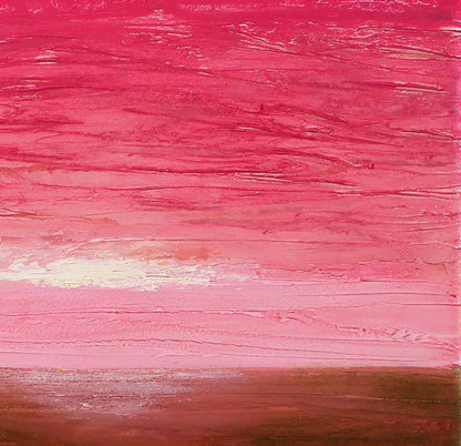 Oil painting Sunrise by Andriy Klishyn with pink brushstrokes